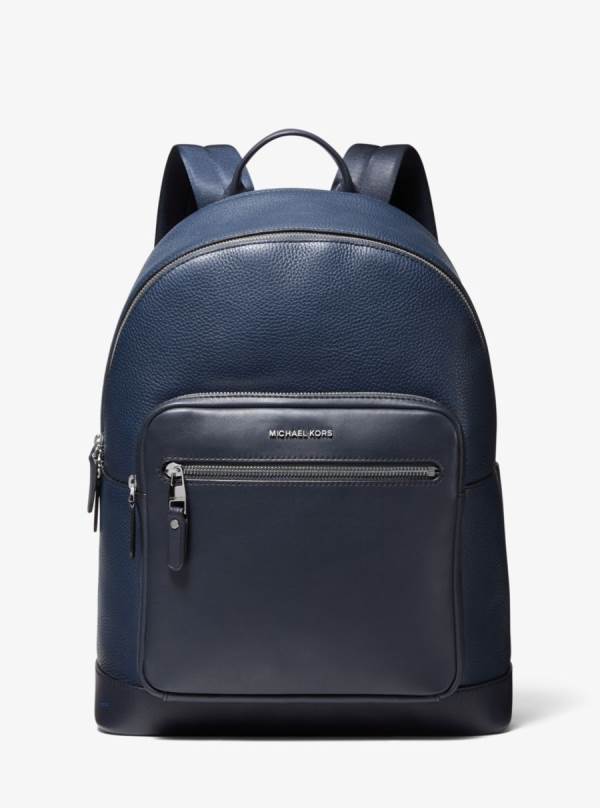 Panske Batohy Michael Kors Hudson Pebbled Leather Námornícka Modrá - Tasky Michael Kors Sleva | MRULH-0867